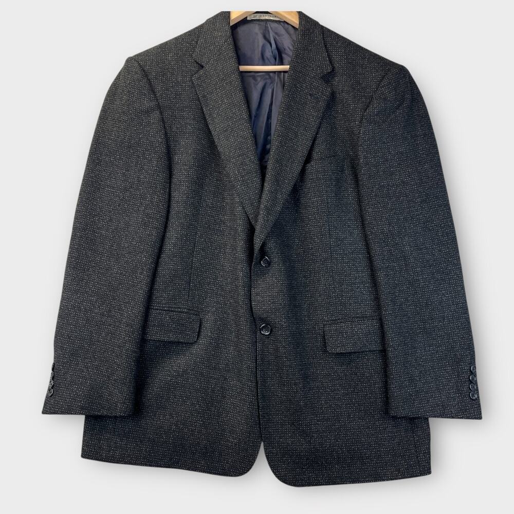 Vtg Hickey-Freeman Sportscoat Jacket Barleycorn Tweed Sz 46R Academia